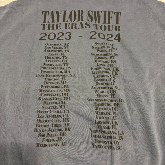 Taylor Swift | Eras Tour 2024 Official Merch Crew Neck Blue Sweatshirt | New - Picture 2 of 13